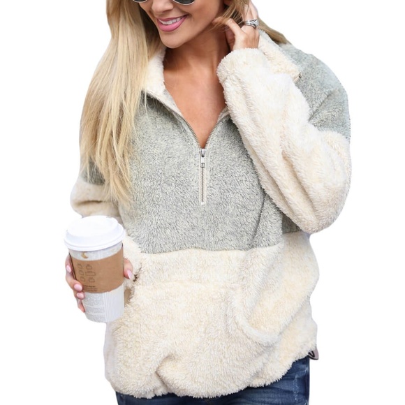 paperflower Tops - Cozy color block pull over